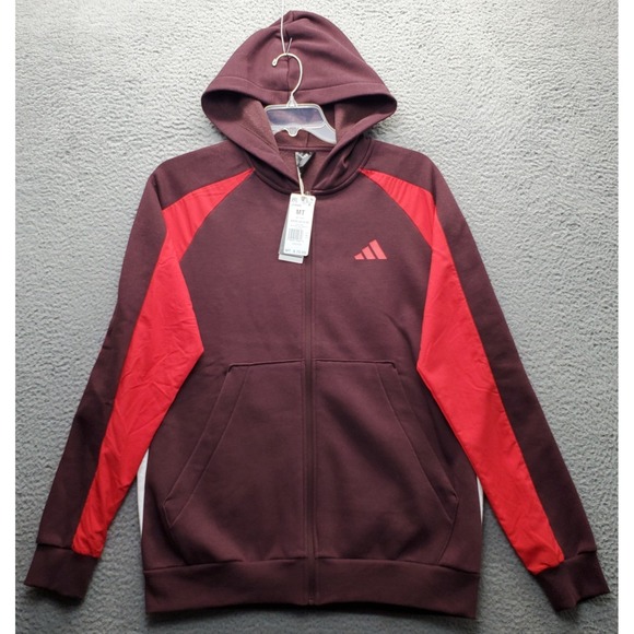 Adidas French Terry Track Jacket Mens MT Multi Fleece Lined Midweight Full Zip - Picture 1 of 8
